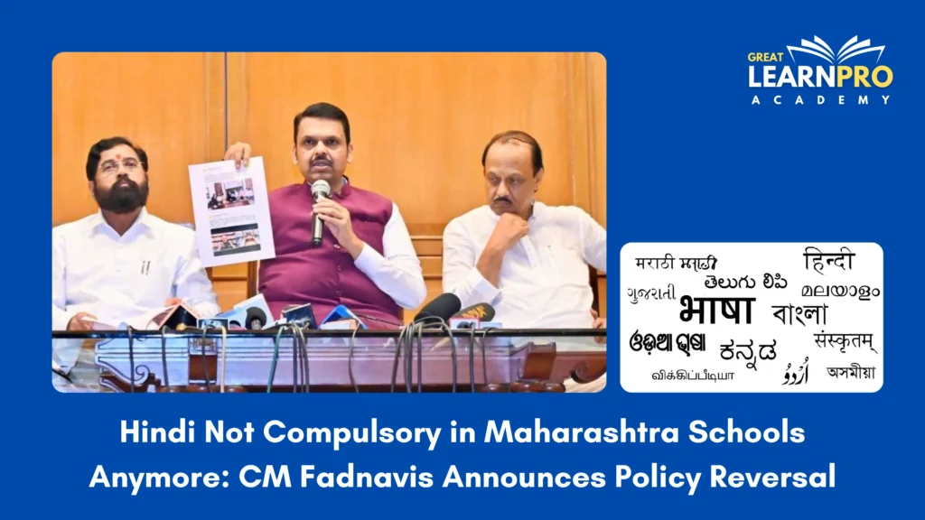 Hindi Not Compulsory in Maharashtra Schools