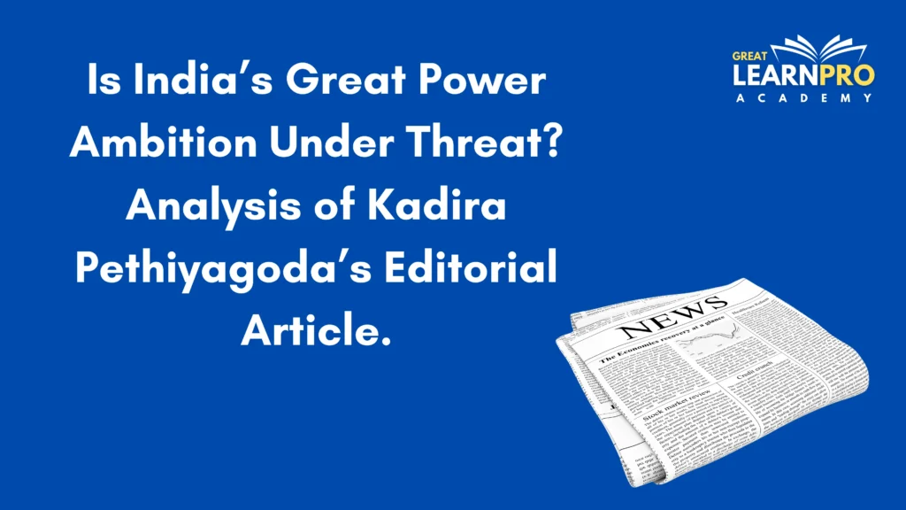 Kadira Pethiyagoda’s Editorial Article